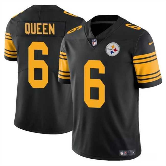 Men & Women & Youth Pittsburgh Steelers #6 Patrick Queen Black Color Rush Vapor Untouchable Limited Jersey,We sell and wholesale Men & Women & Youth Pittsburgh Steelers #6 Patrick Queen Black Color Rush Vapor Untouchable Limited Jersey on line form chian!